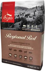 Orijen Regional Red droogvoer voor kat 5,4 kg Volwassen Rundvlees, Lam, Varkensvlees
