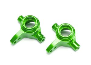 Steering blocks, 6061-T6 aluminium, left & right (green anodized) (TRX-6837G)