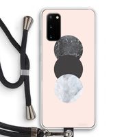 Marmeren cirkels: Samsung Galaxy S20 Transparant Hoesje met koord