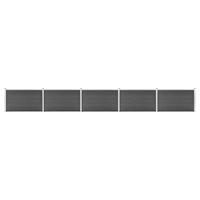 Schuttingpanelenset 872x105 cm HKC zwart