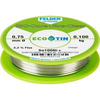 Felder ISO-Core Ultra-Clear Sn100Ni+ Soldeertin, loodvrij Spoel Sn99,25Cu0,7Ni0,05 0.100 kg 0.75 mm - thumbnail