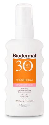 Biodermal Zonnespray SP30 gevoelig huid