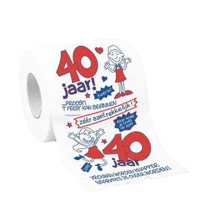 2x rollen toiletpapier 40 jaar vrouw verjaardag cadeau/versiering