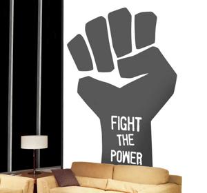 Sticker fight the power