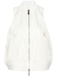 sacai gilet à design plissé - Blanc