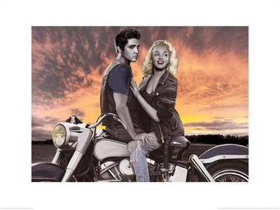 Kunstdruk Sunset Ride Joshua M Nelson 80x60cm
