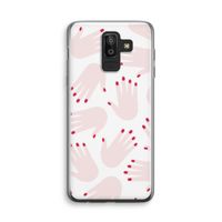 Hands pink: Samsung Galaxy J8 (2018) Transparant Hoesje
