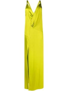 FENDI robe longue en soie - Vert