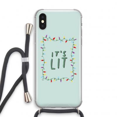 It's Lit: iPhone XS Transparant Hoesje met koord