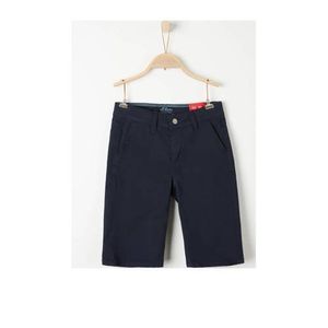 s.Oliver slim fit bermuda donkerblauw