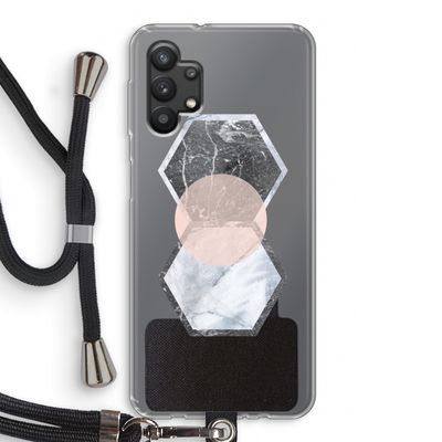 Creatieve toets: Samsung Galaxy A32 5G Transparant Hoesje met koord