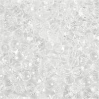 Creativ Company Facet kralen, afm 3x4 mm, gatgrootte 0,8 mm, kristal, 100 stuk/ 1 doos
