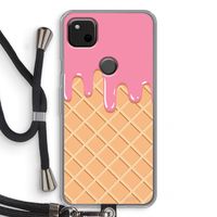 Ice cream: Pixel 4a Transparant Hoesje met koord