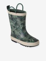 Regenlaarzen voor kinderen, kleutercollectie groen, bedrukt