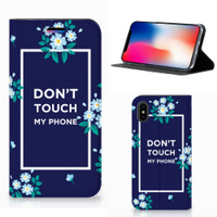 Apple iPhone X | Xs Design Case Flowers Blue DTMP - thumbnail