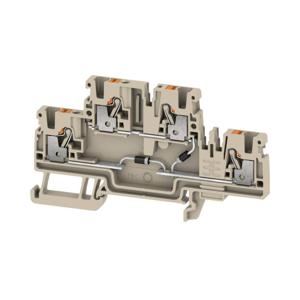 Weidmüller 2704400000 Componentenserieklem Push-In-klem Beige 50 stuk(s)