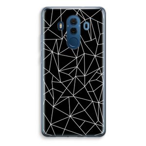 Geometrische lijnen wit: Huawei Mate 10 Pro Transparant Hoesje