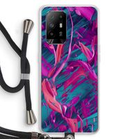 Pink Clouds: Oppo A95 5G Transparant Hoesje met koord