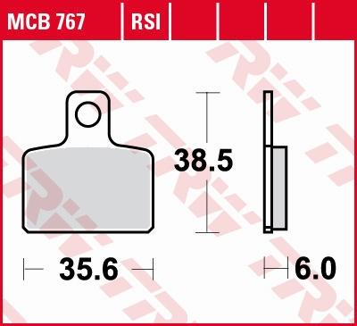 TRW Remblokken, en remschoenen voor de moto, MCB767RSI Sinter competitie offroad