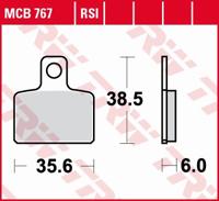 TRW Remblokken, en remschoenen voor de moto, MCB767RSI Sinter competitie offroad