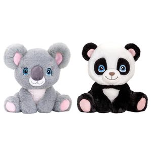Keel Toys - Pluche knuffel dieren bosvriendjes set koala en panda 25 cm - Knuffeldier