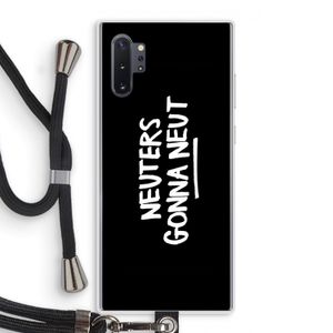 Neuters (zwart): Samsung Galaxy Note 10 Plus Transparant Hoesje met koord