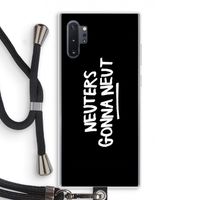Neuters (zwart): Samsung Galaxy Note 10 Plus Transparant Hoesje met koord