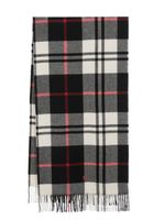 Polo Ralph Lauren herringbone-plaid fringed scarf - Noir - thumbnail