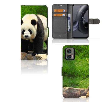 Motorola Edge 30 Neo | Telefoonhoesje | Met pasjeshouder | Panda