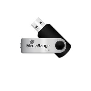 MediaRange 64GB USB 2.0 USB flash drive USB Type-A / Micro-USB Zwart, Zilver
