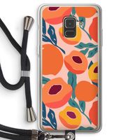 Perzik: Samsung Galaxy A8 (2018) Transparant Hoesje met koord Perzik: Samsung Galaxy A8 (2018) Transparant Hoesje met koord