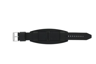Horlogeband Fossil CH2856 / RETRO Traveler Onderliggend Leder Zwart 22mm