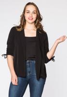Yoek Cardi-jacket pull string | Zwart | Maat 50/52