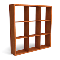 Egura cortenstaal houtopslag onderverdeling 9 vakken 2000x385x2000 mm - Geroba
