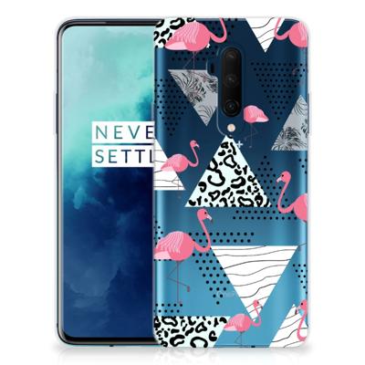OnePlus 7T Pro | TPU Hoesje | Flamingo Triangle