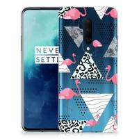 OnePlus 7T Pro | TPU Hoesje | Flamingo Triangle