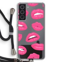 Bite my lip: Samsung Galaxy S21 FE Transparant Hoesje met koord
