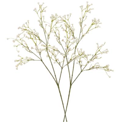Mica Decorations Kunstbloemen Gipskruid - 3x stuks - Gypsophila takken - gebroken wit - 60 cm - stee