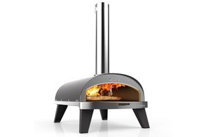 ZiiPa Pizza Oven Piana - Houtgestookt - met Thermometer - Leisteen - voor ø 30 cm pizza&apos;s - Roterende pizzasteen