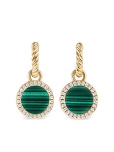 David Yurman boucles d'oreilles Petite DY Elements en or 18ct pavées diamants