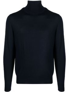 Canali pull en maille fine à col roulé - Bleu