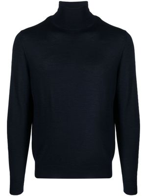 Canali pull en maille fine à col roulé - Bleu