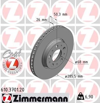 Remschijf Coat Z 610370120