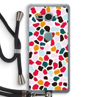 Colored Giraffe: Sony Xperia XZ2 Compact Transparant Hoesje met koord