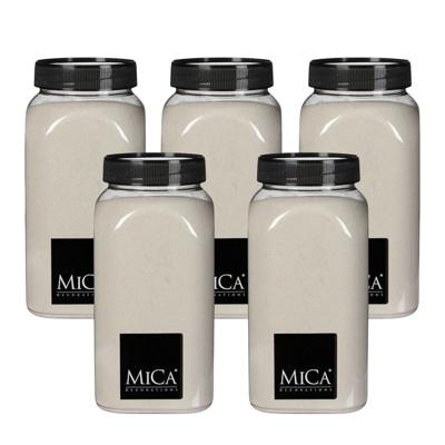Mica Decorations decoratie zand - 5x - 1 kg - 650ml - creme wit - hobby zandkorrels Mica Decorations decoratie zand - 5x - 1 kg - 650ml - creme wit - hobby zandkorrels