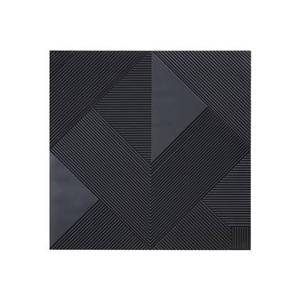 PTMD Belinda Black MDF angular carved wallpanel matt S