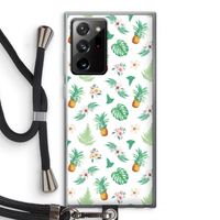 Ananas bladeren: Samsung Galaxy Note 20 Ultra / Note 20 Ultra 5G Transparant Hoesje met koord