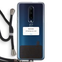 Reminder: OnePlus 7 Pro Transparant Hoesje met koord