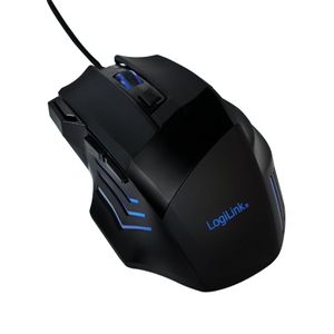 LogiLink ID0162 Gaming-muis USB Optisch Zwart 7 Toetsen 2400 dpi Verlicht