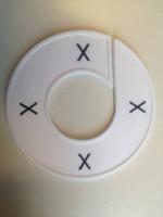 Maatring 9cm wit/zwart X